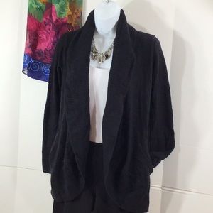 Barefoot Dreams Cozy Chic black cocoon cardigan XS